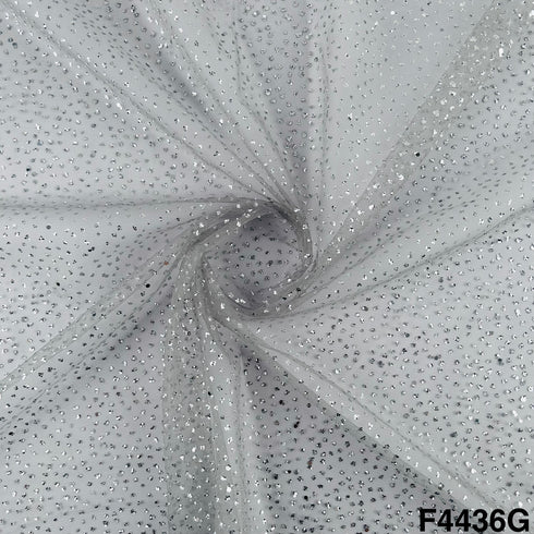Soft Net with Pasted Glitter Fabric-F4436