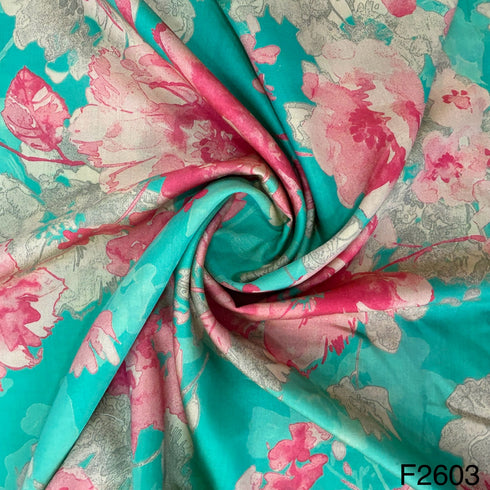 Printed Modal Satin Fabric-F2603