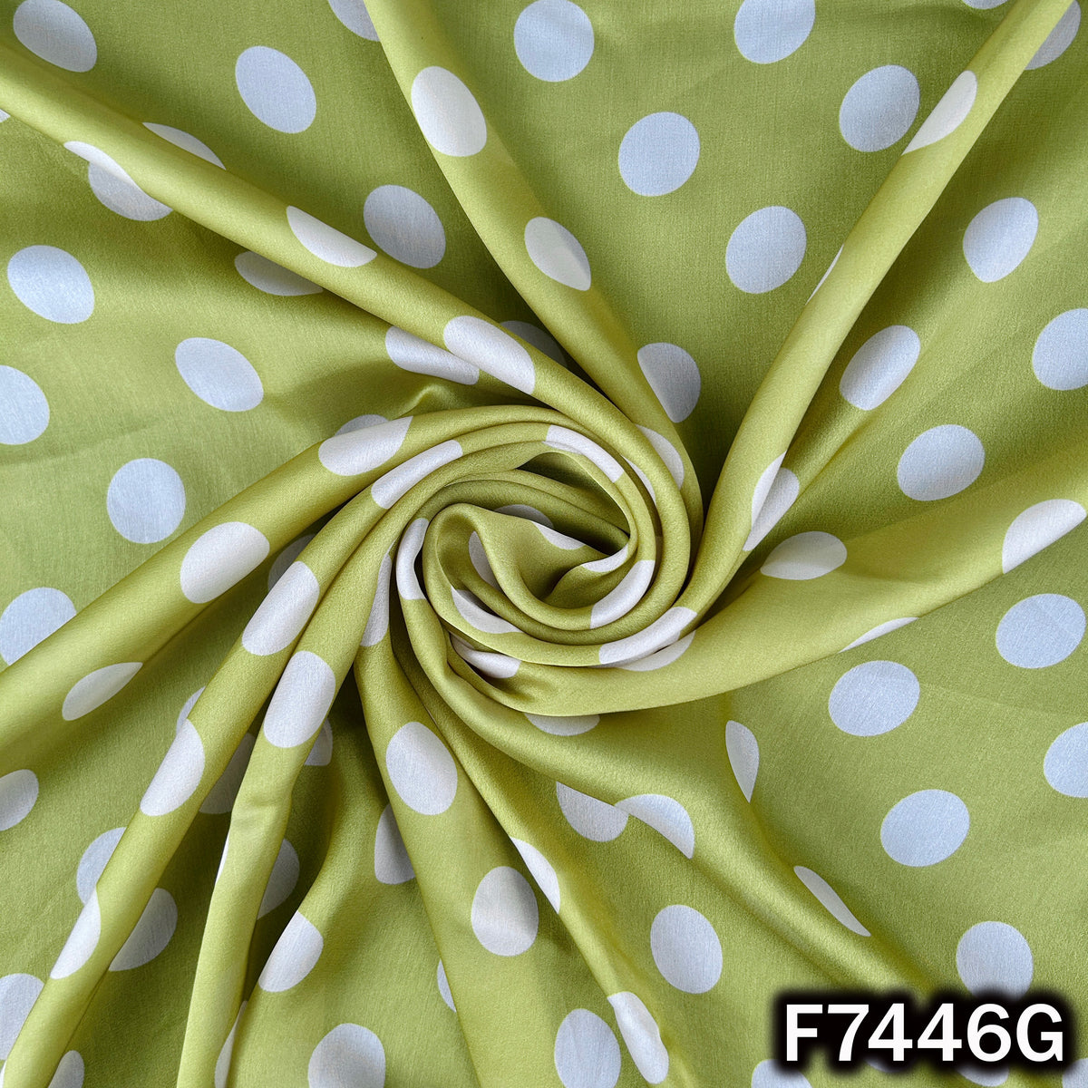 Polka Dot Crepe Satin Fabric - F7446