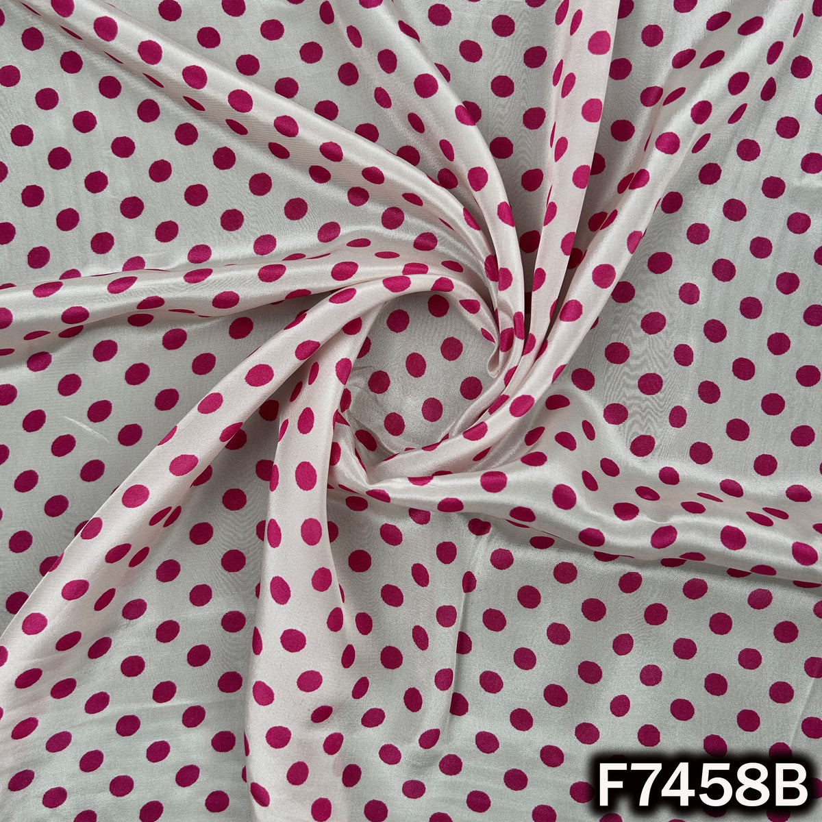 Printed Polka Dot Crepe Fabric - F7458