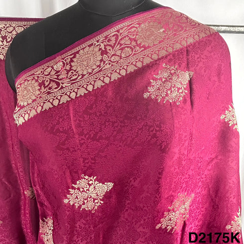 Self Jacquard Organza Satin Dupatta-D2175