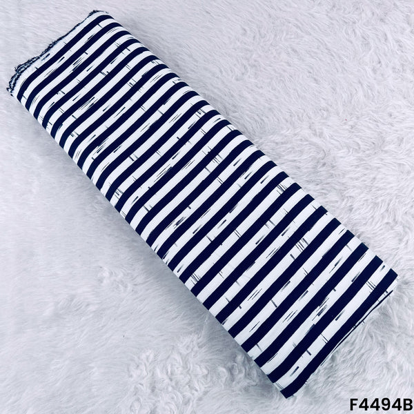 Strips Print Rayon Cotton Fabric -F4494