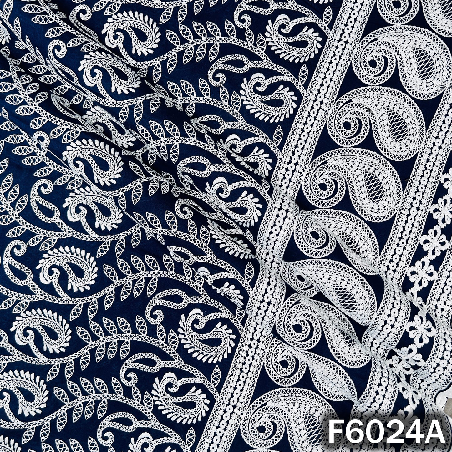 Chikankari Cotton Fabric - F6024