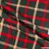 Check Print Rayon Cotton Fabric- F4495