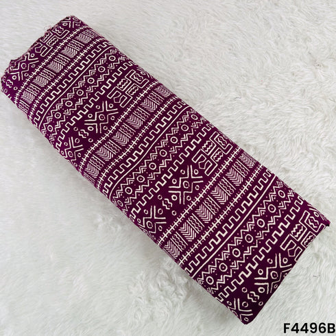 Geometrical Print Rayon Cotton Fabric - F4496