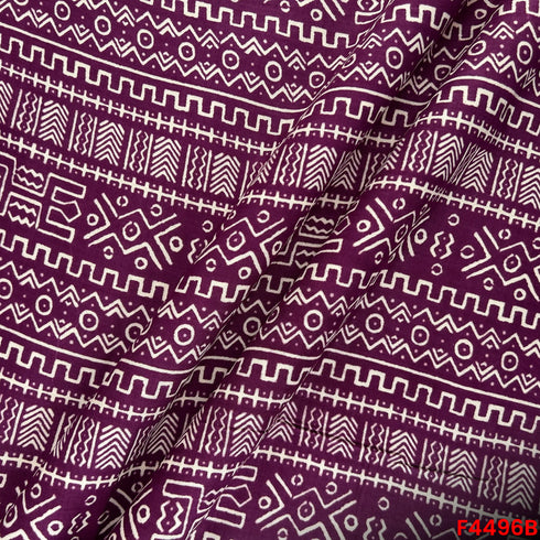 Geometrical Print Rayon Cotton Fabric - F4496
