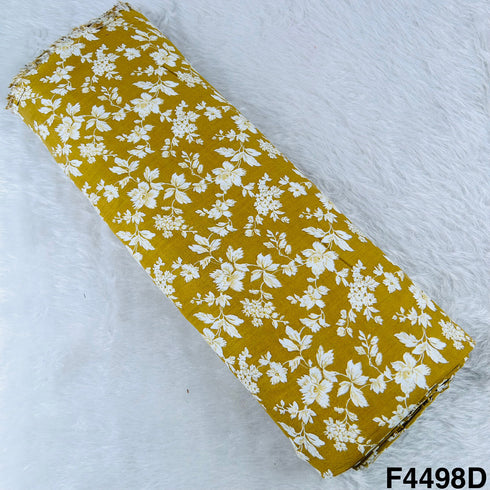 Floral Print Rayon Cotton Fabric- F4498