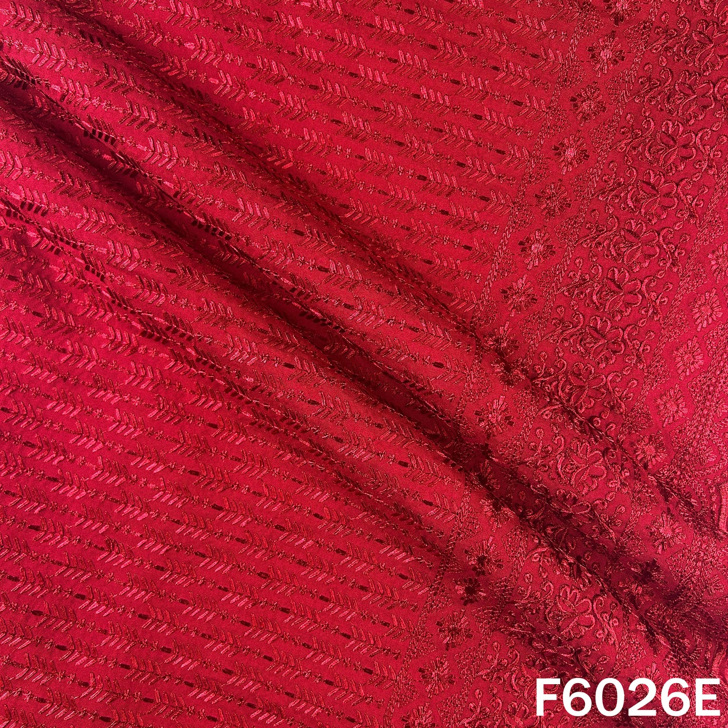 Chikankari Rayon Cotton Fabric - F6026