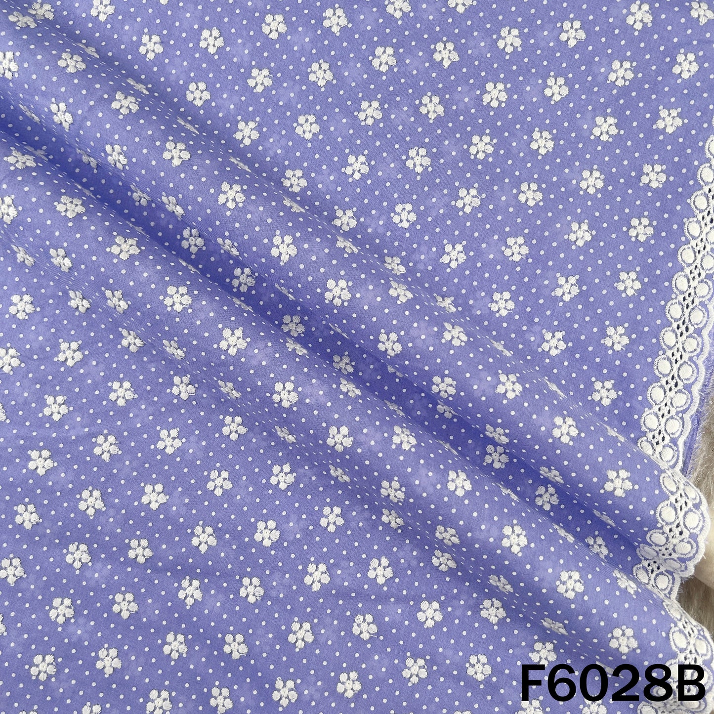 Chikankari Cotton Fabric - F6028