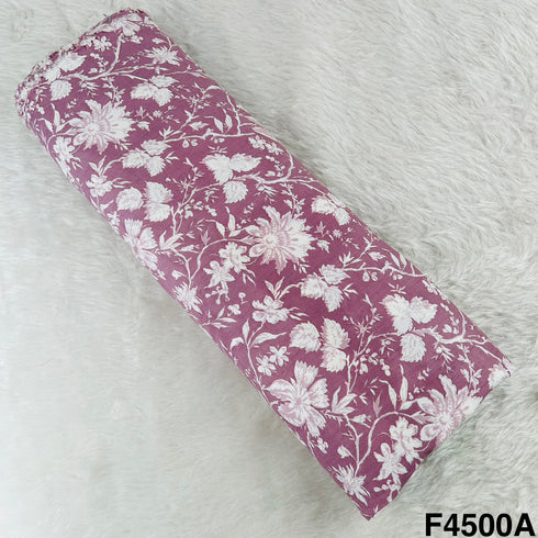 Floral Print Rayon Cotton Fabric- F4500