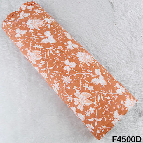 Floral Print Rayon Cotton Fabric- F4500