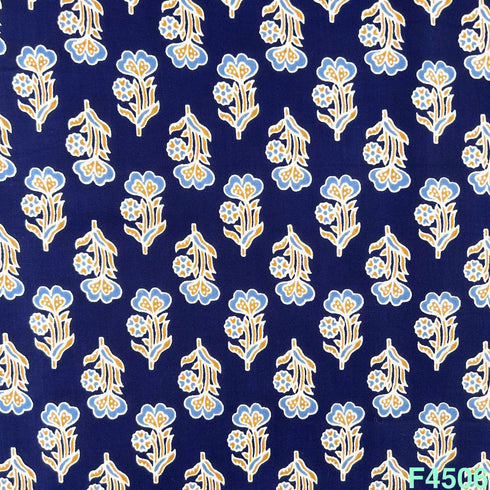 Printed Rayon Cotton Fabric- F4506