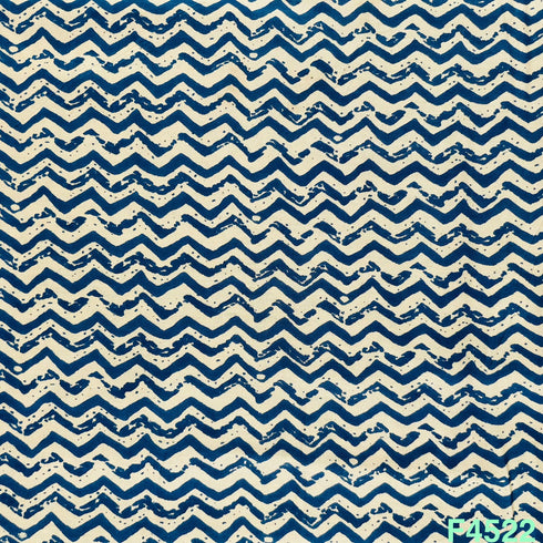 Indigo Print Rayon Cotton Fabric- F4522