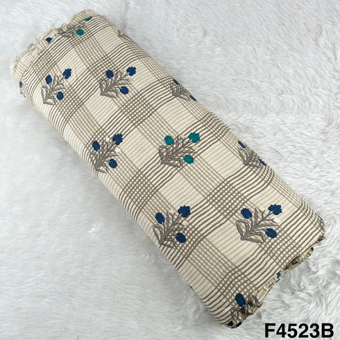 Foil Print Rayon Cotton Fabric- F4523