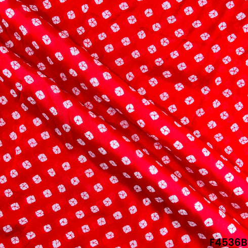 Bandhani Print Chinon Chiffon Fabric- F4536