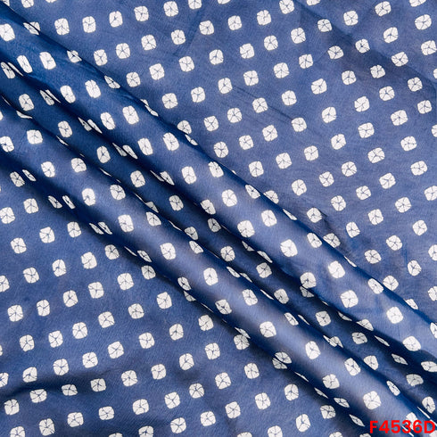 Bandhani Print Chinon Chiffon Fabric- F4536