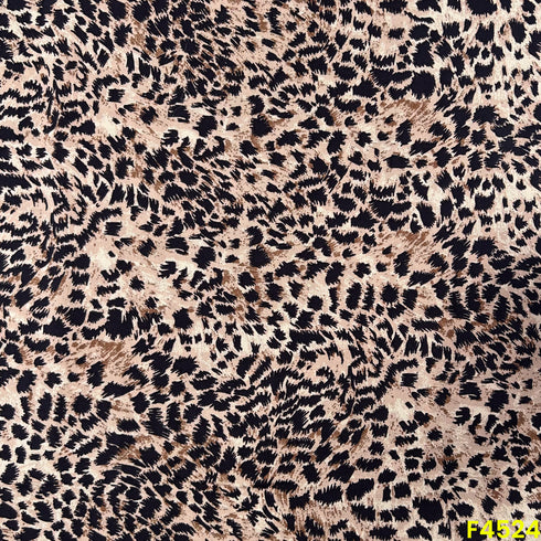 Animal Print Rayon Cotton Fabric- F4524