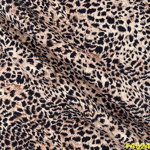 Animal Print Rayon Cotton Fabric- F4524