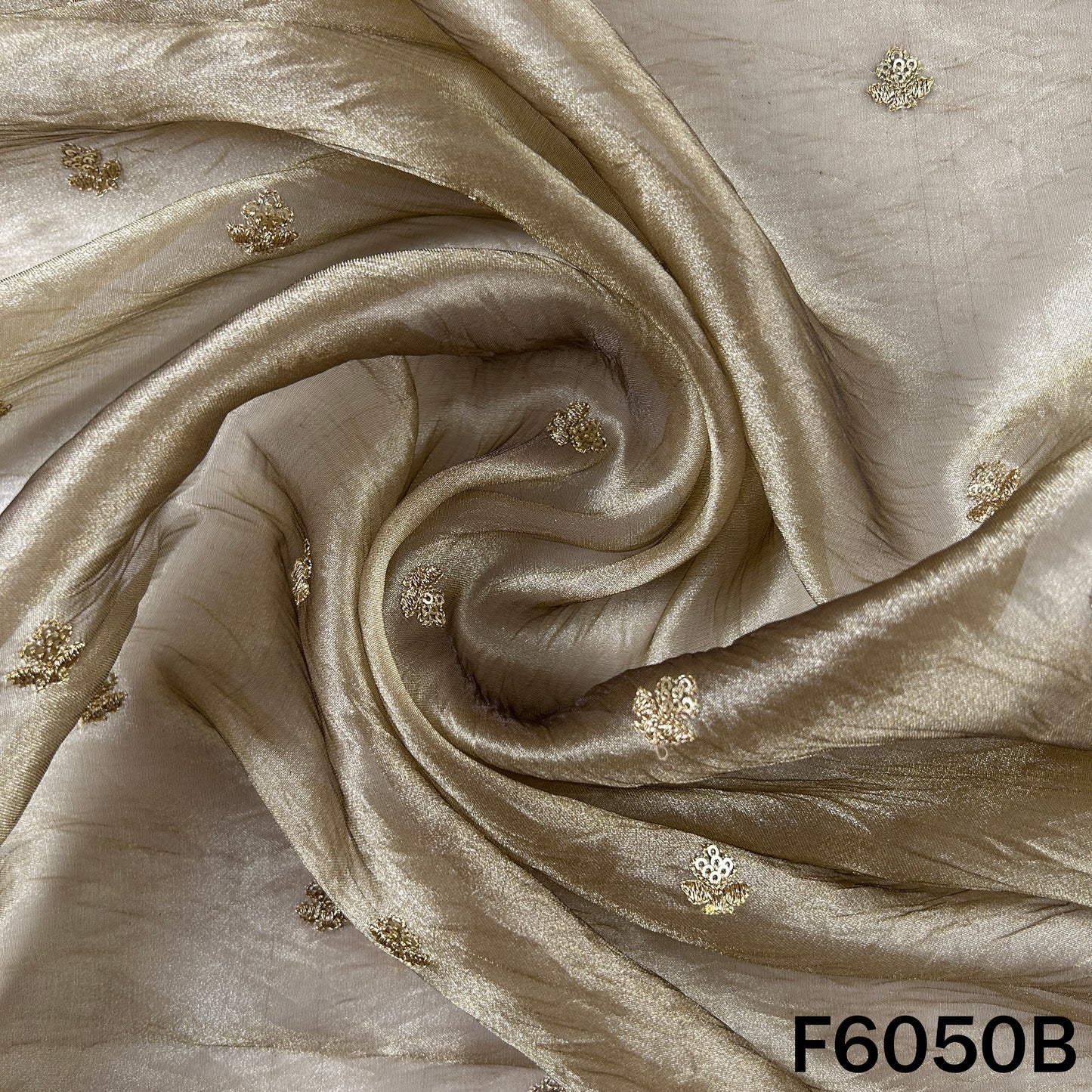 Zari Sequins Work Tissue Fabric - F6050