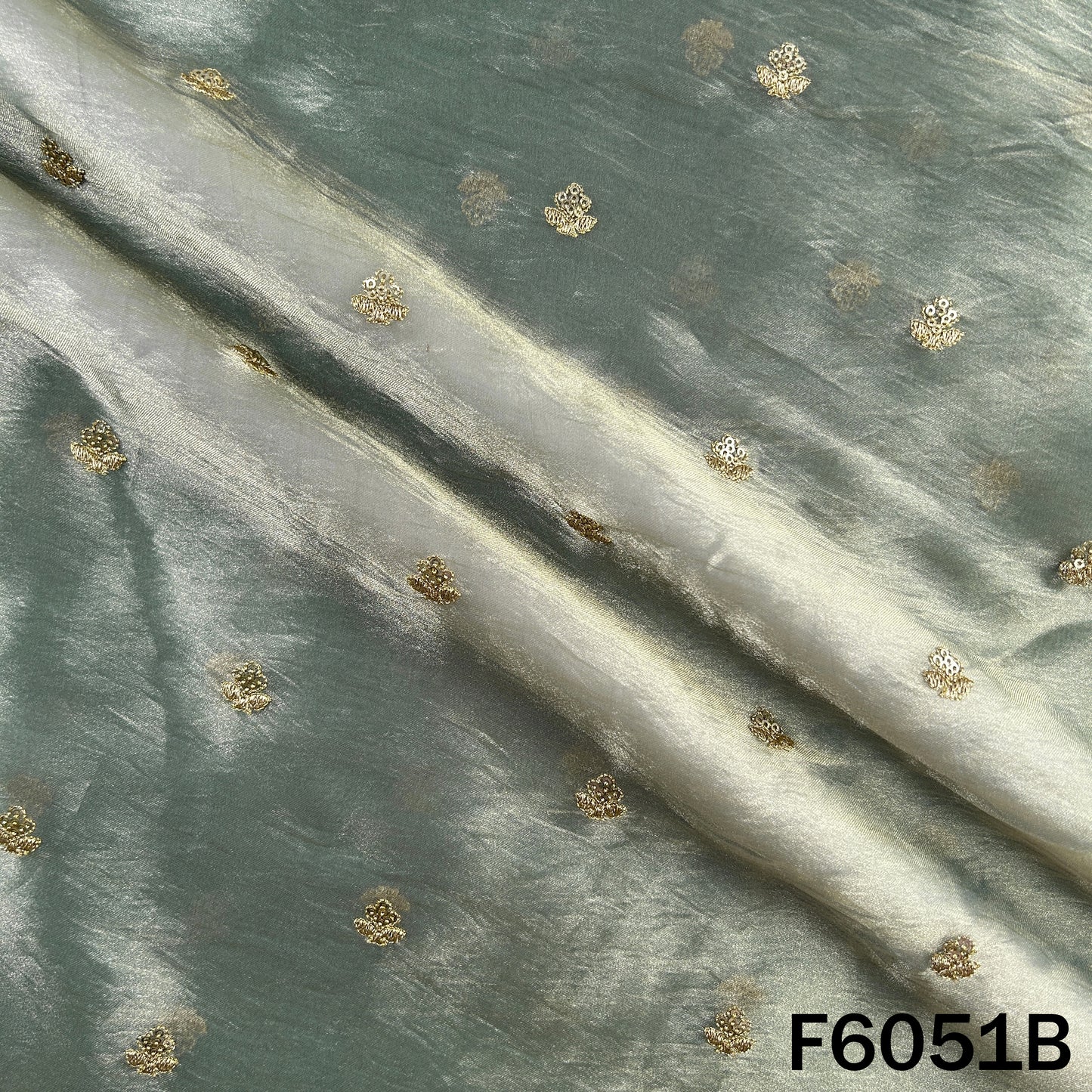 Zari Sequins Work Tissue Fabric - F6051