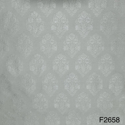 Self Jacquard Cotton Silk Fabric-F2658