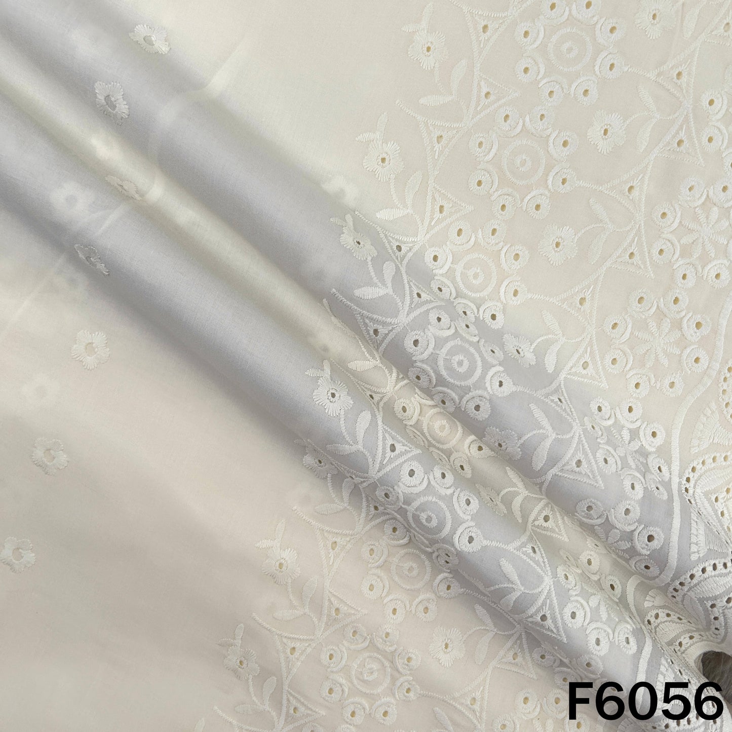 Chikankari Cotton Fabric - F6056