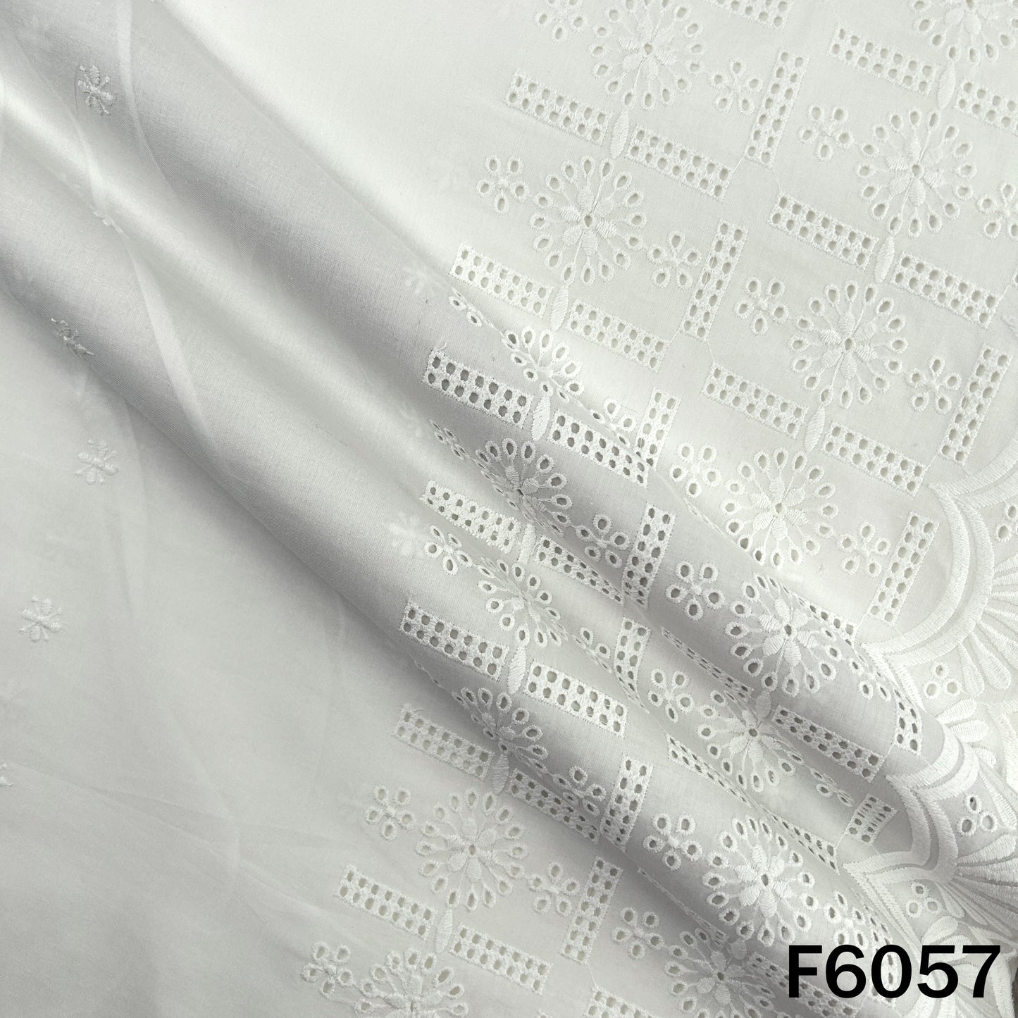 Chikankari Cotton Fabric - F6057