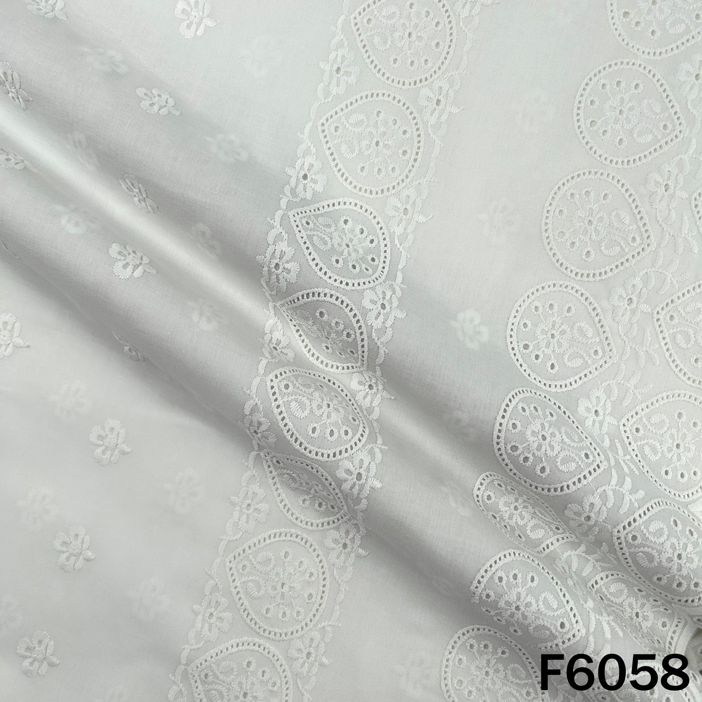 Chikankari Cotton Fabric - F6058