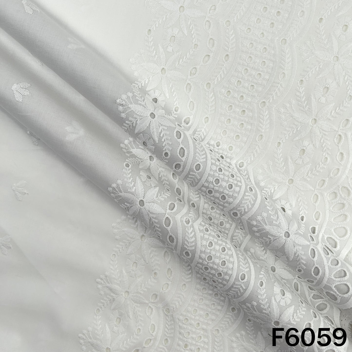 Chikankari Cotton Fabric - F6059