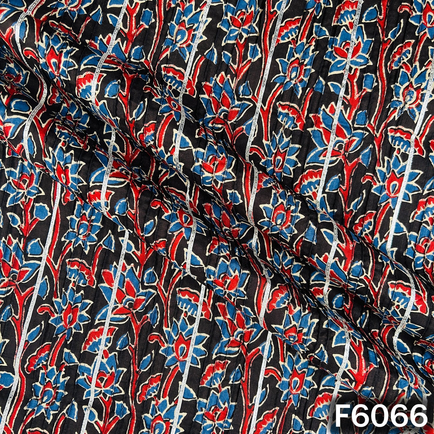 Printed Pintex Gota Patti Cotton Fabric - F6066