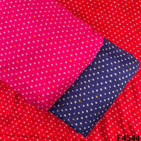 Bandhani Print Chinon Chiffon Fabric- F4544