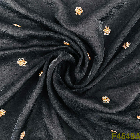 Zari Pearl Work Jimmy Choo Fabric- F4549