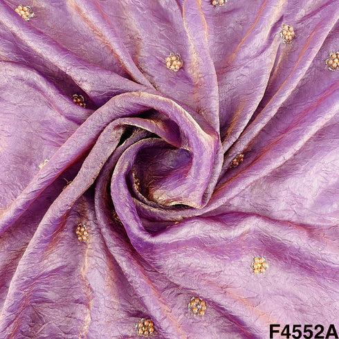 Zari Pearl Work Jimmy Choo Fabric- F4552