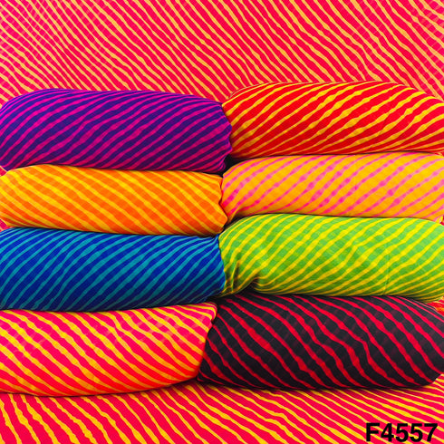 Leheriya Print Georgette Fabric- F4557