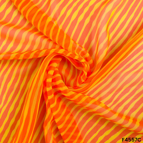 Leheriya Print Georgette Fabric- F4557