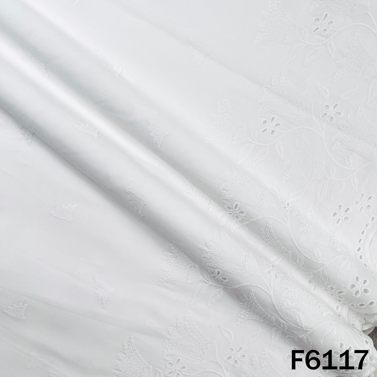 Chikankari Cotton Fabric - F6117