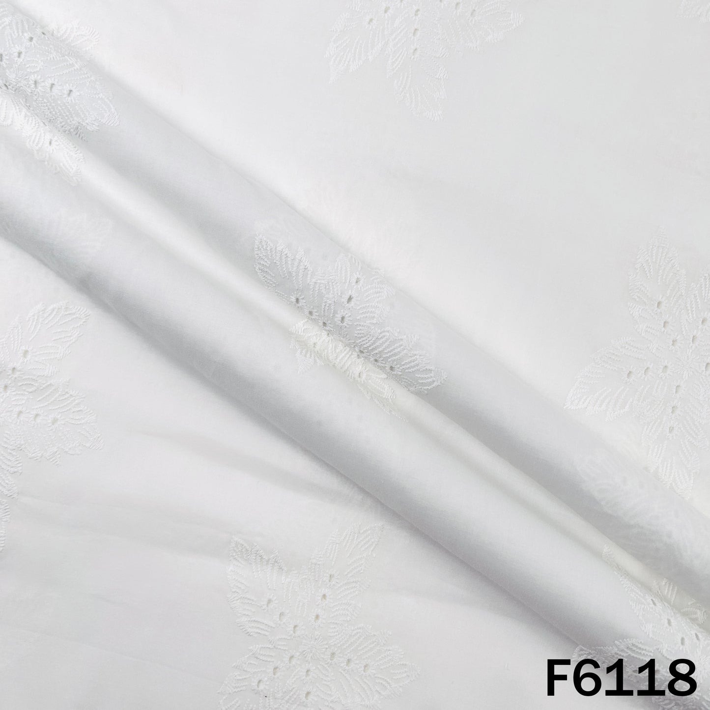 Chikankari Cotton Fabric - F6118