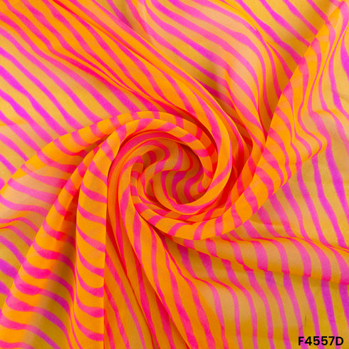 Leheriya Print Georgette Fabric- F4557