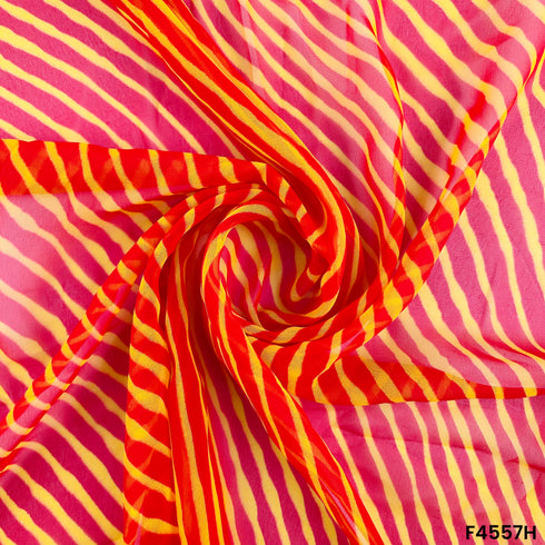 Leheriya Print Georgette Fabric- F4557