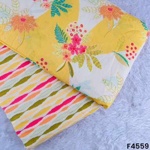 Digital Print Cambric Cotton Fabric- F4559