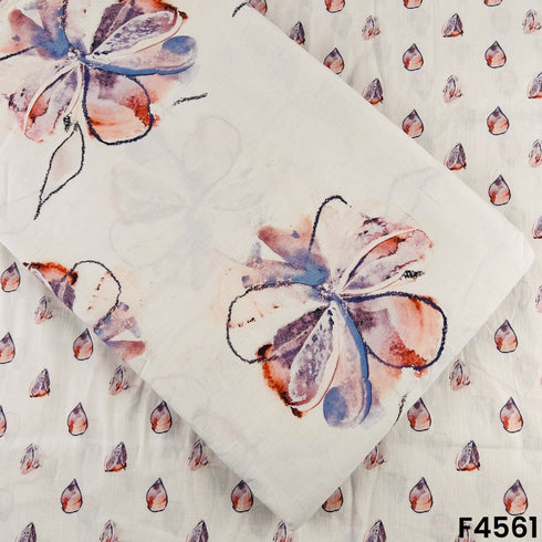 Digital Print Cambric Cotton Fabric- F4561
