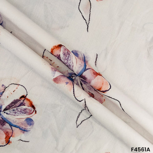 Digital Print Cambric Cotton Fabric- F4561