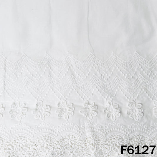 Cut Work Lace Cotton Fabric - F6127