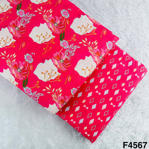 Digital Print Cambric Cotton Fabric- F4567