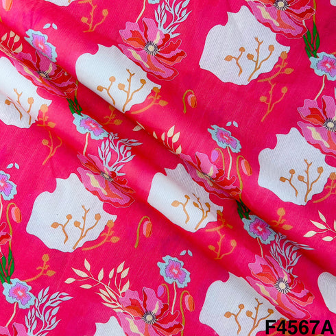 Digital Print Cambric Cotton Fabric- F4567