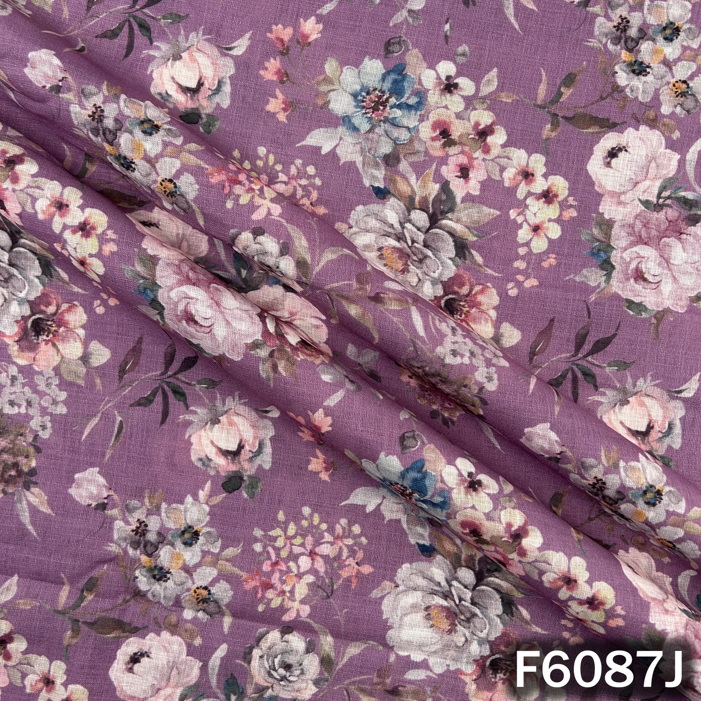 Printed Linen Cotton Fabric - F6087