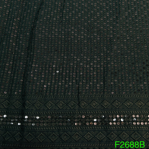 Chikankari Sequins Rayon Fabric-F2688