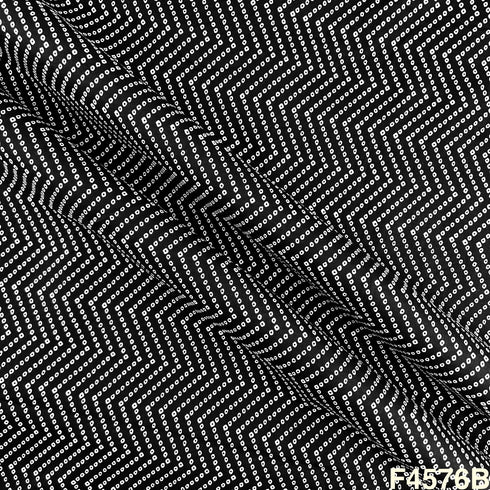 Bandhani Block Print Cambric Cotton Fabric- F4576