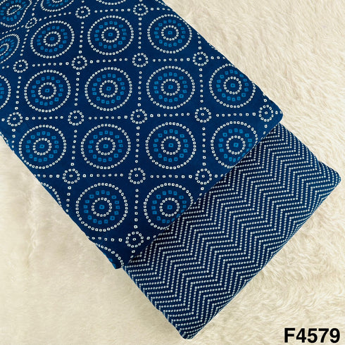 Bandhani Block Print Cambric Cotton Fabric- F4579
