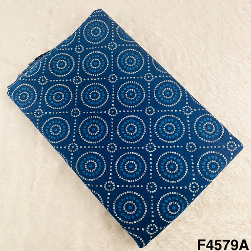 Bandhani Block Print Cambric Cotton Fabric- F4579